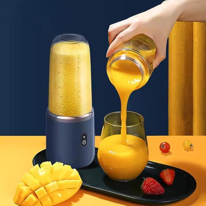 Portable Juice Cup Blender, USB Rechargeable Mini Personal Blender, Portable Smoothie Maker & Fruit Juice Mixer for Home, Travel, Office & Gym