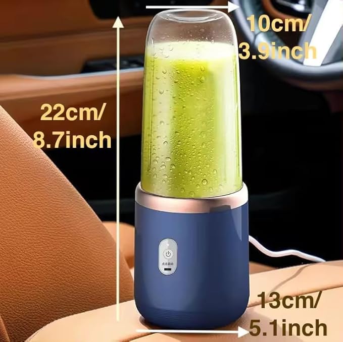Portable Juice Cup Blender, USB Rechargeable Mini Personal Blender, Portable Smoothie Maker & Fruit Juice Mixer for Home, Travel, Office & Gym