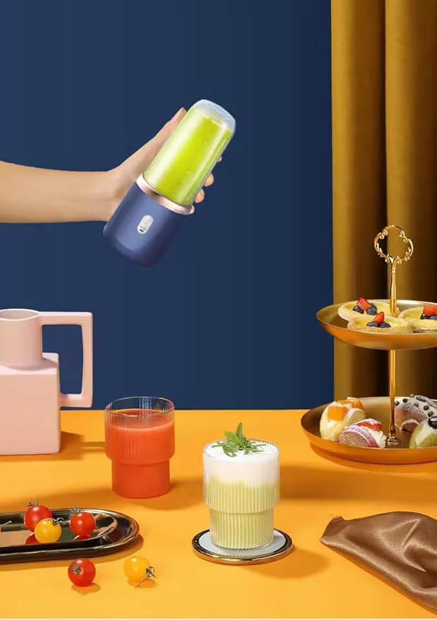 Portable Juice Cup Blender, USB Rechargeable Mini Personal Blender, Portable Smoothie Maker & Fruit Juice Mixer for Home, Travel, Office & Gym
