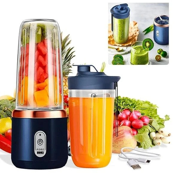 Portable Juice Cup Blender, USB Rechargeable Mini Personal Blender, Portable Smoothie Maker & Fruit Juice Mixer for Home, Travel, Office & Gym